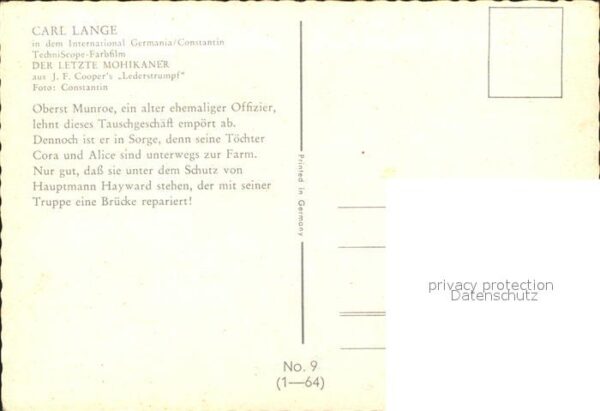Kino Film Der letzte Mohikaner Nr. 9 Oberst Munro – Bild 2