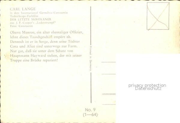 Kino Film Der letzte Mohikaner Nr. 9 Oberst Munro – Bild 2
