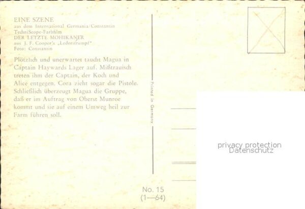 Kino Film Der letzte Mohikaner Nr. 15 Captain Hay – Bild 2