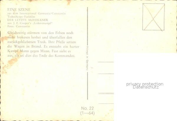 Kino Film Der letzte Mohikaner Nr. 22 Irokesen Br – Bild 2