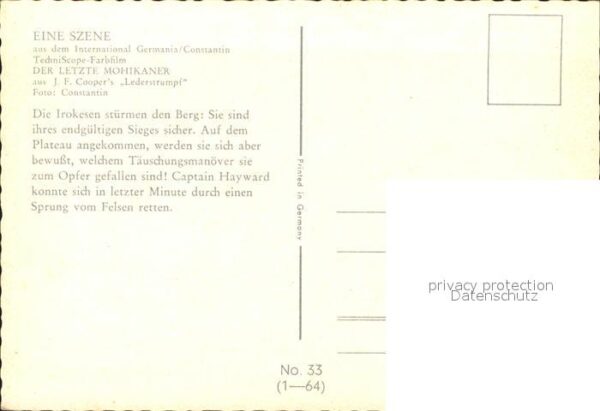 Kino Film Der letzte Mohikaner Nr. 33 Irokesen – Bild 2