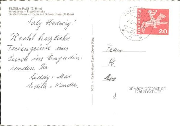 Postbus Flüela-Pass Schottensee Hospiz Schwarzh – Bild 2