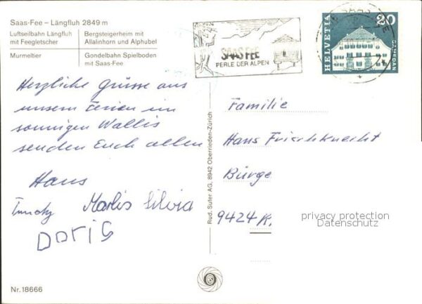 Seilbahn Saas-Fee-Längfluh Murmeltier Feegletsch – Bild 2