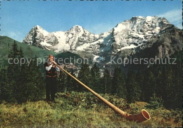 Alphorn Alphornbläser Eiger Mönch Jungfrau