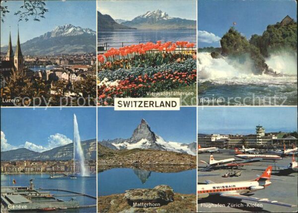 Swissair Flughafen Zürich-Kloten Matterhorn Rhei