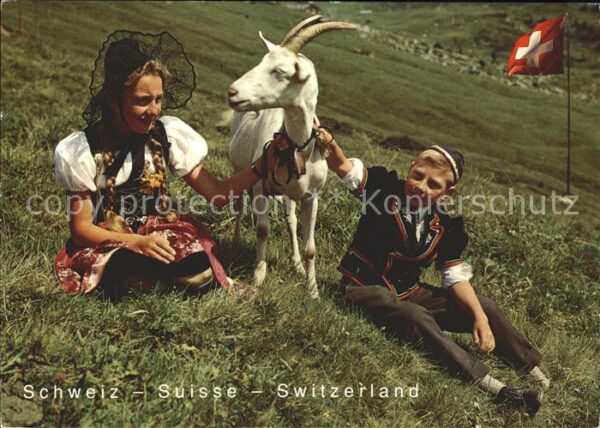 Ziege Kinder Trachten