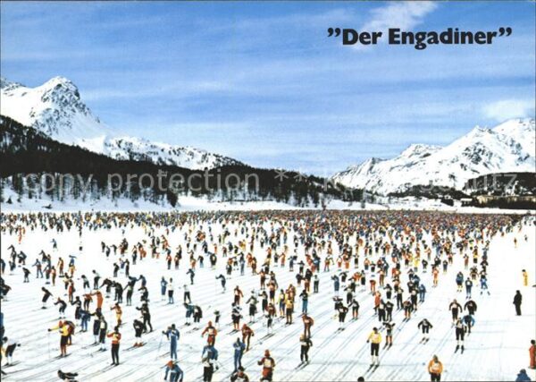 Skifahren Engadiner Skimarathon Maloja-Zuoz