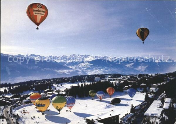 Heissluftballon Crans-Montana Alpes Valaisannes