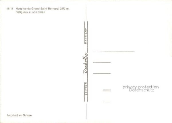 Bernhardiner Pfarrer Hospice du Grand Saint Bernard – Bild 2