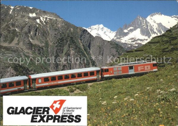 Eisenbahn Furka-Oberalp-Bahn Glacier-Express Sust