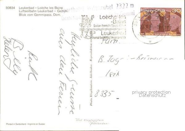 Seilbahn Leukerbad-Gemmi Gemmipass Dom – Bild 2