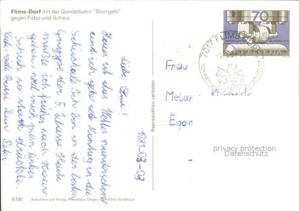 Seilbahn Startgels Flims-Dorf Fidaz Scheia – Bild 2