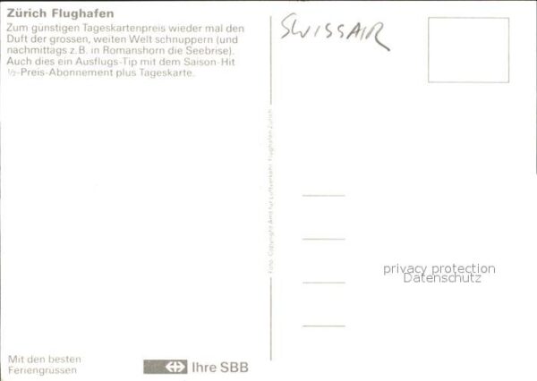 Swissair Zürich Flughafen – Bild 2