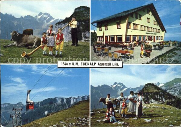 Alphorn Alphornbläser Seilbahn Ebenalp Alpstein