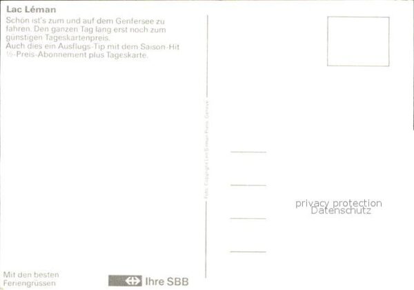 Dampfer Binnenschifffahrt Italie Lac Leman Genfersee – Bild 2