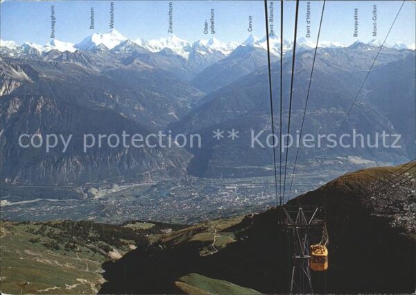 Seilbahn Plaine-Morte Crans-Montana Sierre