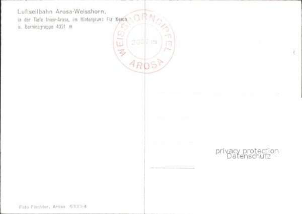 Seilbahn Arosa-Weisshorn Inner-Rosa Berninagrupp – Bild 2