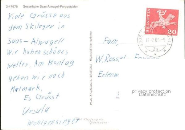 Sessellift Saas-Almagell-Furggstalden – Bild 2
