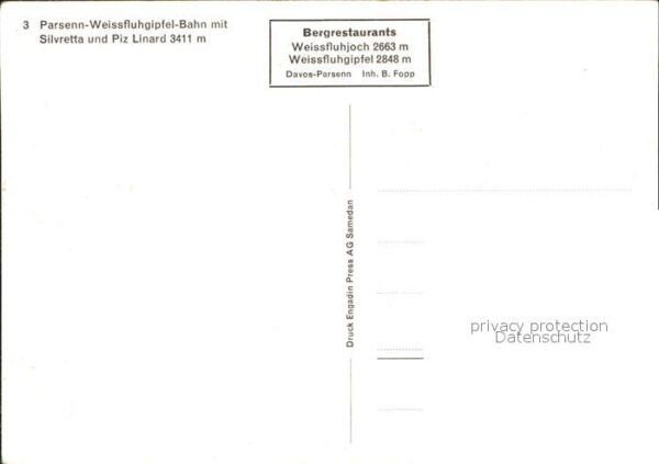 Seilbahn Parsenn-Weissfluhgipfel Silvretta Piz L – Bild 2