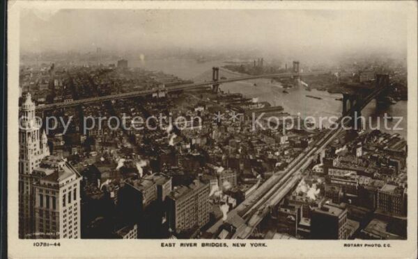 Foto Rotary Nr. 10781-44 East River Bridges New York