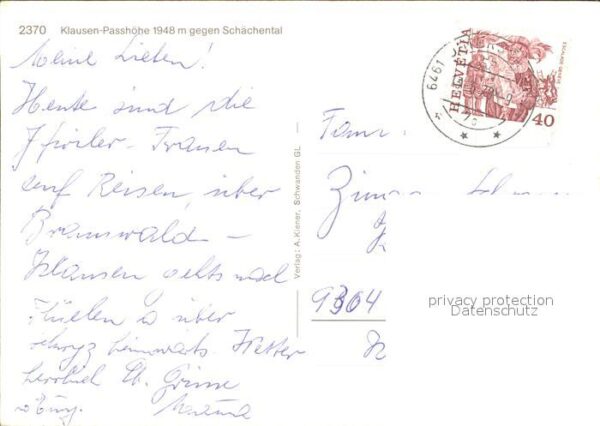 Klausenpass Hotel Klausen Passhöhe mit Schachental – Bild 2