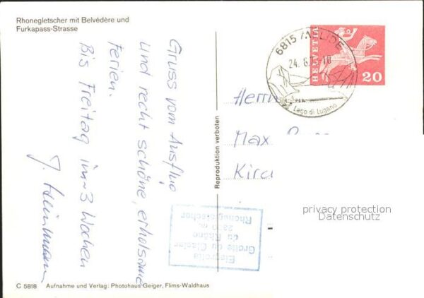 Gletscher Rhonegletscher Belvedere Furkapass-Stra – Bild 2