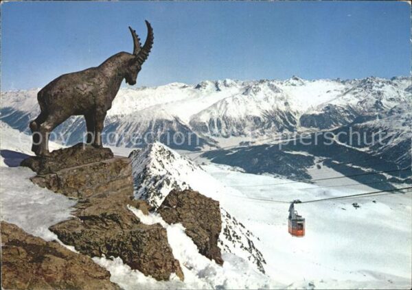 Seilbahn Piz Nair St. Moritz Steinbock-Figur