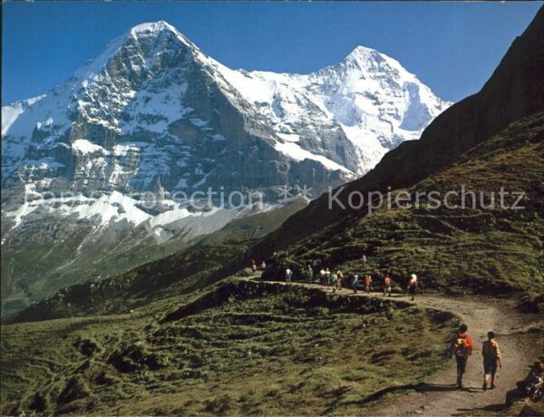 Wandern Wanderweg Männlichen Eigernordwand Mönc