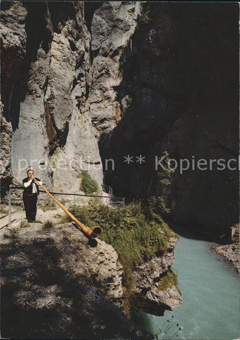 Alphorn Alphornbläser Aareschlucht Meiringen
