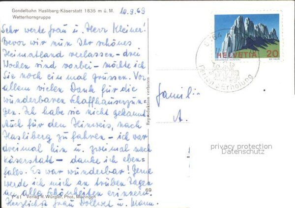 Seilbahn Hasliberg-Käserstatt Wetterhorngruppe – Bild 2