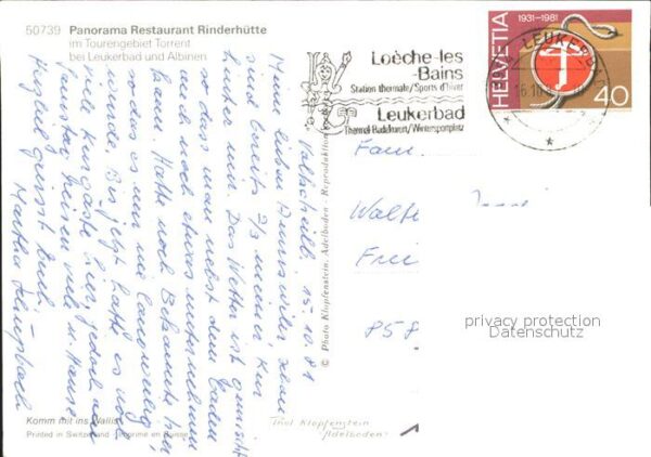 Seilbahn Rinderhütte Torrent Leukerbad Albinen – Bild 2
