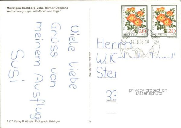 Seilbahn Meiringen-Hasliberg Wetterhorngruppe Mö – Bild 2