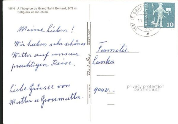 Bernhardiner Mönch hospice Grand Saint Bernard – Bild 2