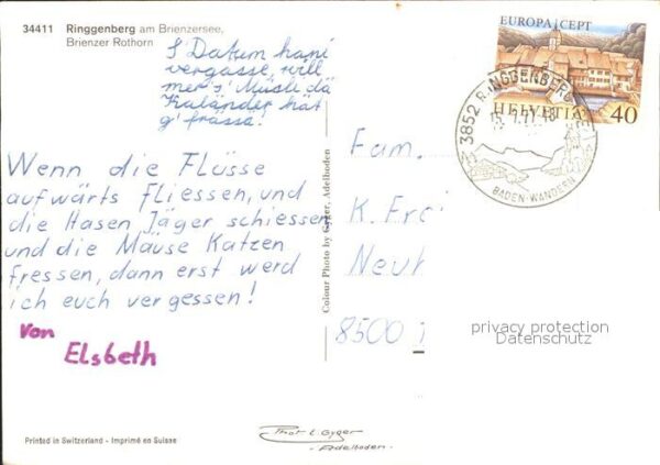 Dampfer Binnenschifffahrt Ringgenberg Brienzersee Brienzer Rothor – Bild 2