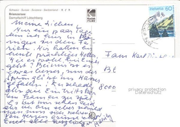 Dampfer Binnenschifffahrt Lötschberg Brienzersee – Bild 2