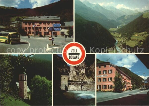 Zoll Grenze Douane Martina Hotel de la Posta