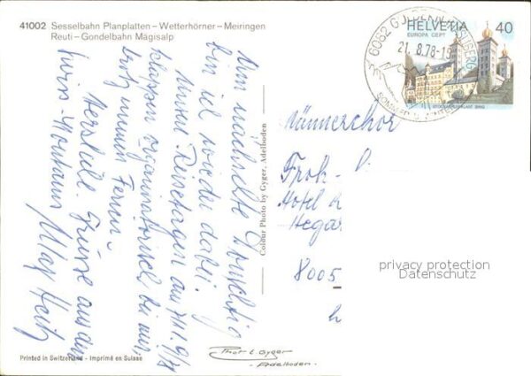 Seilbahn Meiringen-Hasliberg Planplatten Wetterh – Bild 2