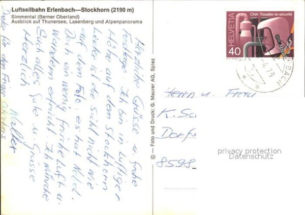 Seilbahn Erlenbach Stockhorn Simmental Thunersee – Bild 2