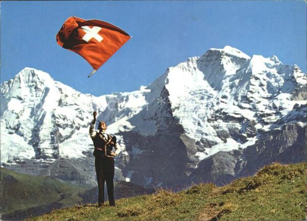 Fahnenschwingen Fahnenschwinger Mönch Jungfrau