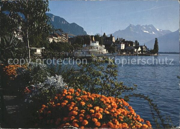 Dampfer Binnenschifffahrt Montreux Quai Dents du Midi