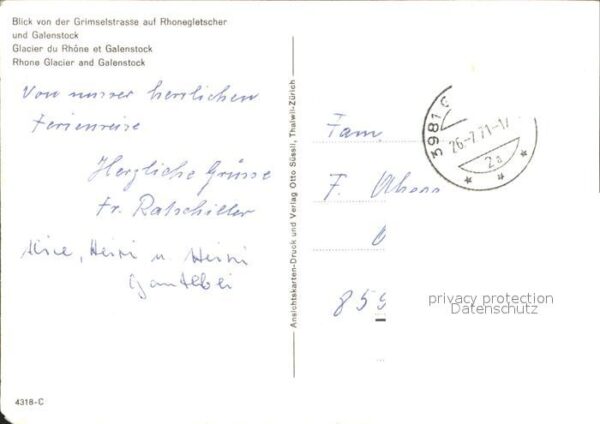 Gletscher Rhonegletscher Galenstock Grimselstrass – Bild 2