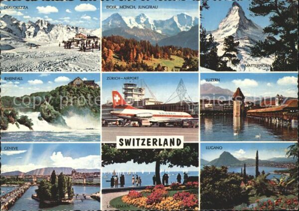 Swissair Flughafen Zürich Luzern Matterhorn Lac