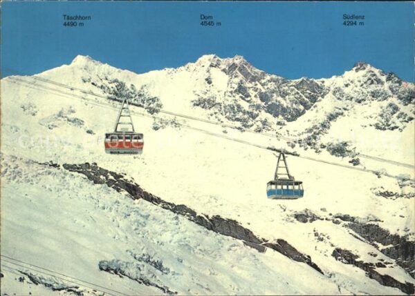 Seilbahn Saas-Fee Felskinn Längfluh Mischabelgru