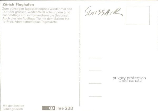 Swissair Zürich Flughafen – Bild 2