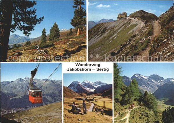 Seilbahn Wanderweg Jakobshorn Sertig Davos
