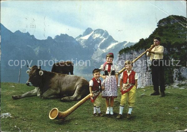 Alphorn Alphornbläser Kinder Trachten Ebenalp K