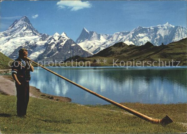 Alphorn Alphornbläser Bachalpsee Grindelwald Sc