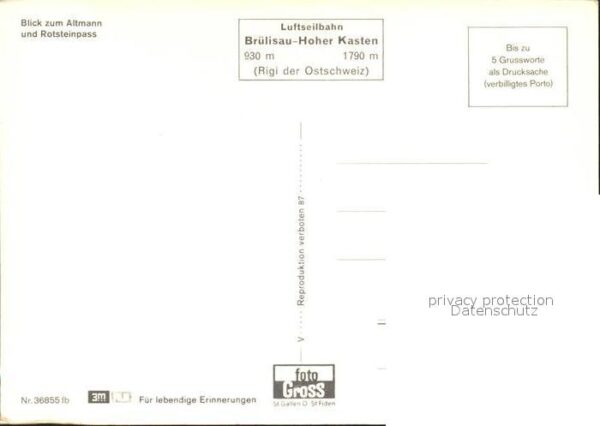 Seilbahn Hoher Kasten Altmann Rotsteinpass – Bild 2