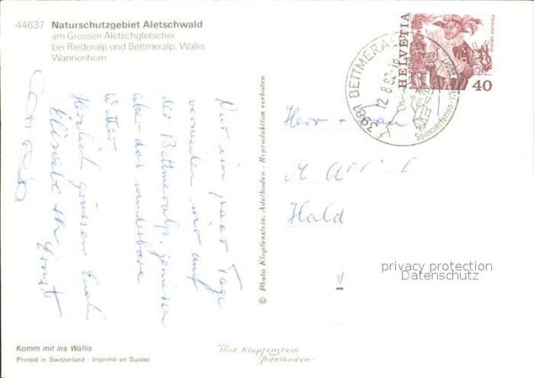 Gletscher Grosser Aletschgletscher Aletschwald Ri – Bild 2