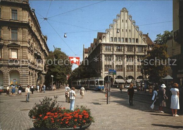 Strassenbahn Zürich Paradeplatz Bahnhofstrasse